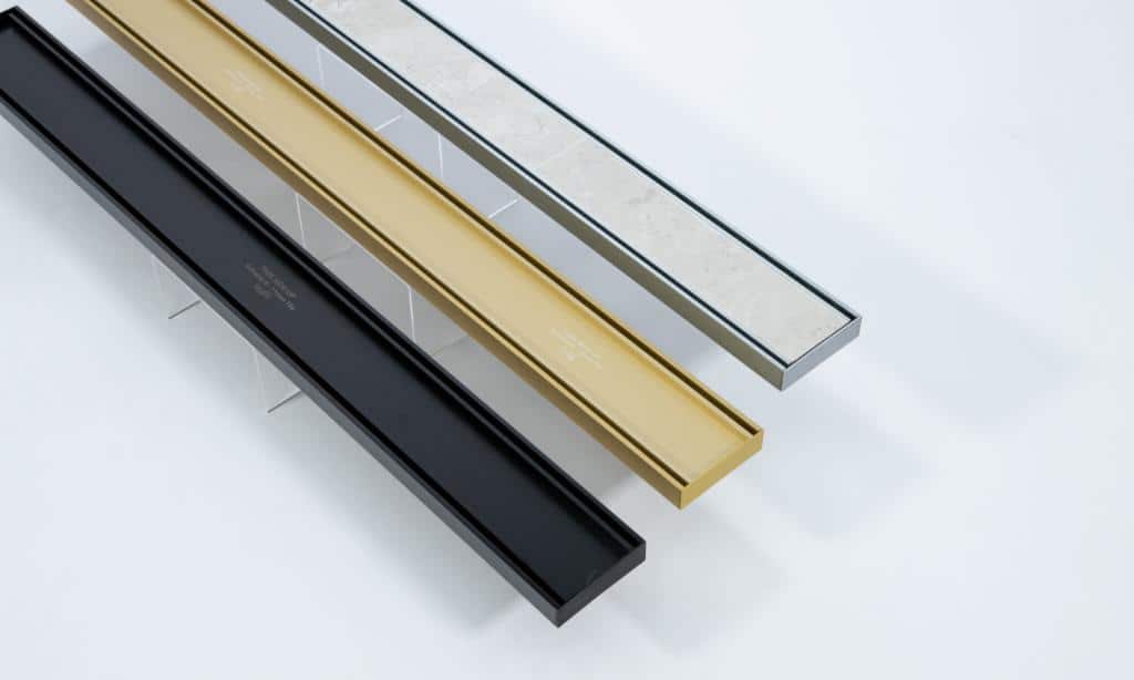 Drains Linear Gold Black Silver Tile Insert