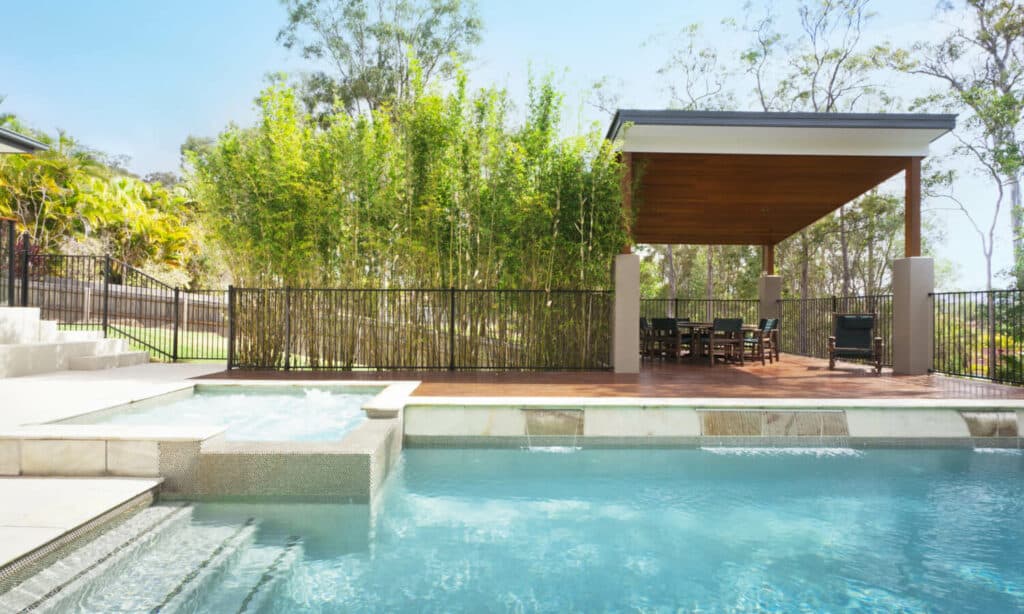 Outdoor Pool Area Of An Australian Home